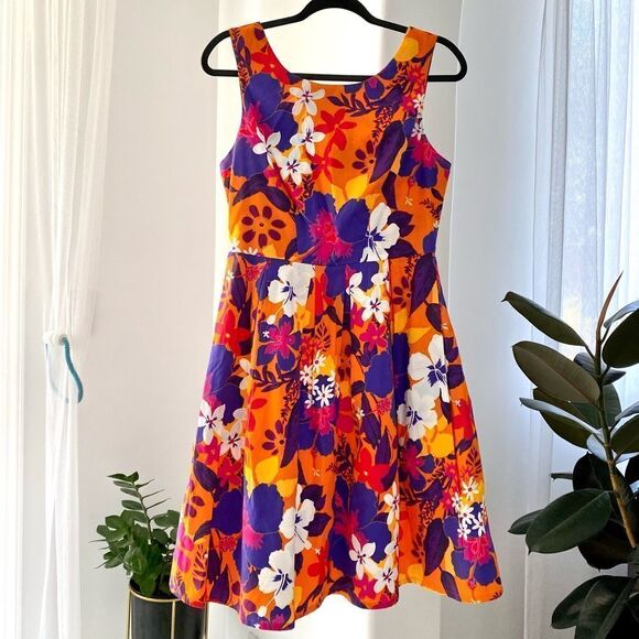 NWOT P.A.R.O.S.H Sleeveless A-Line Floral Dress, Size S - Picture 1 of 10